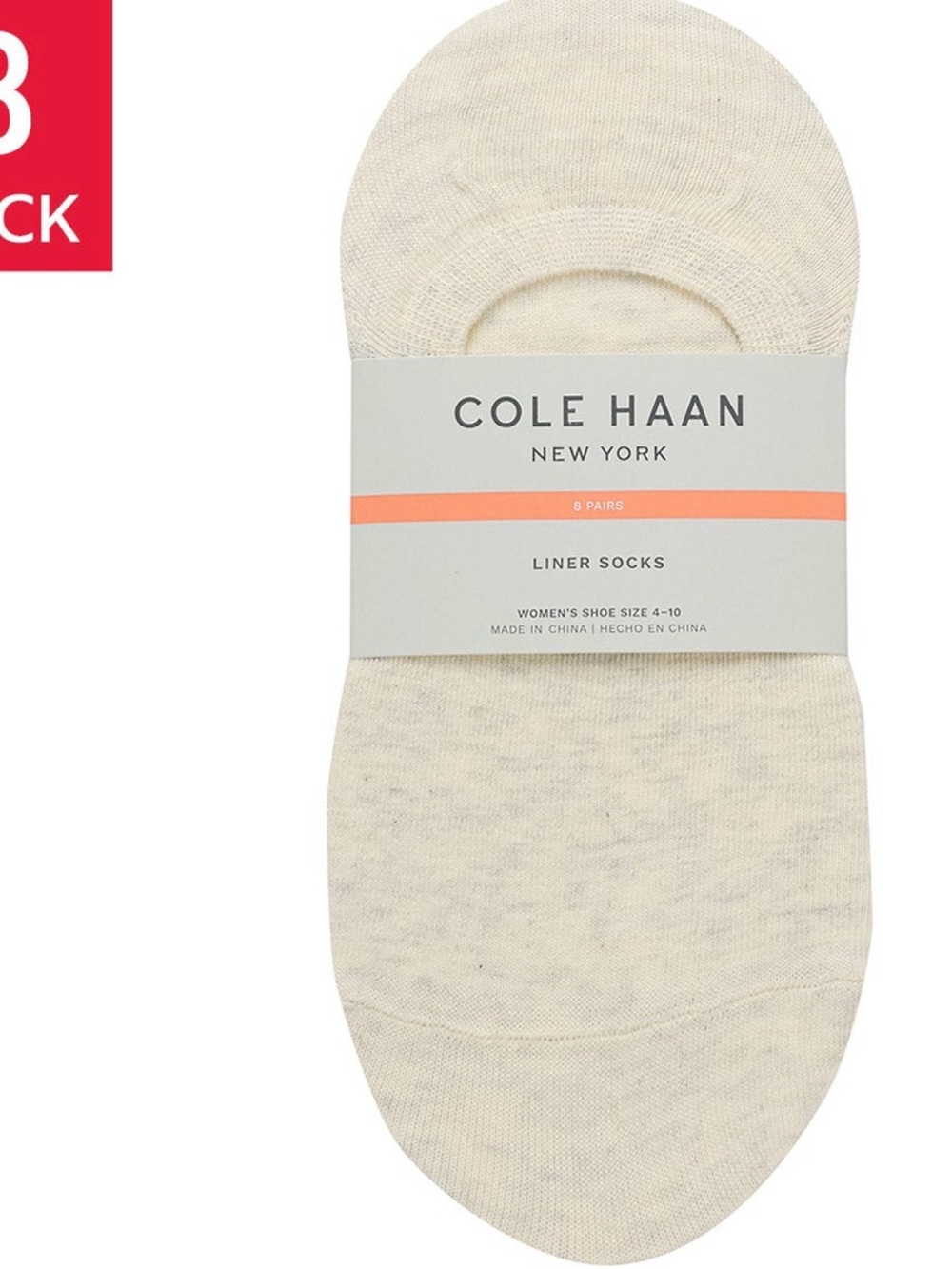 Cole Haan Cream Low-Cut Liner Socks - Women's 8-Pack